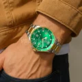 muestra real reloj verde