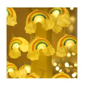 Tira de luces Led 10 Focos Arcoiris Ambar navideño