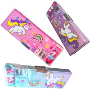 Cartuchera de metal 3D con tajador Ponny Kawaii - Niñas