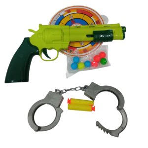 Pistola de policia con grilletes juguete Verde