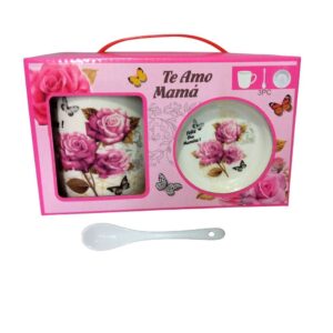 Set de Taza para mamá : plato + cucharita + Tacita