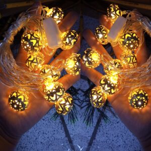 Cascada de luces chinas tira de bolitas esferas doradas 2.9 Metros