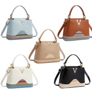 Cartera de PUNTO de cuero PU para mujer