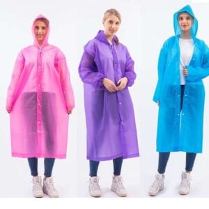Poncho para lluvia EVA reutilizable X caja 120 unid