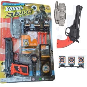 Set de pistola policial de dardos con accesorios