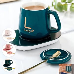 Tazas CALENTADORAS con cucharitas y tapa tazas eléctricas